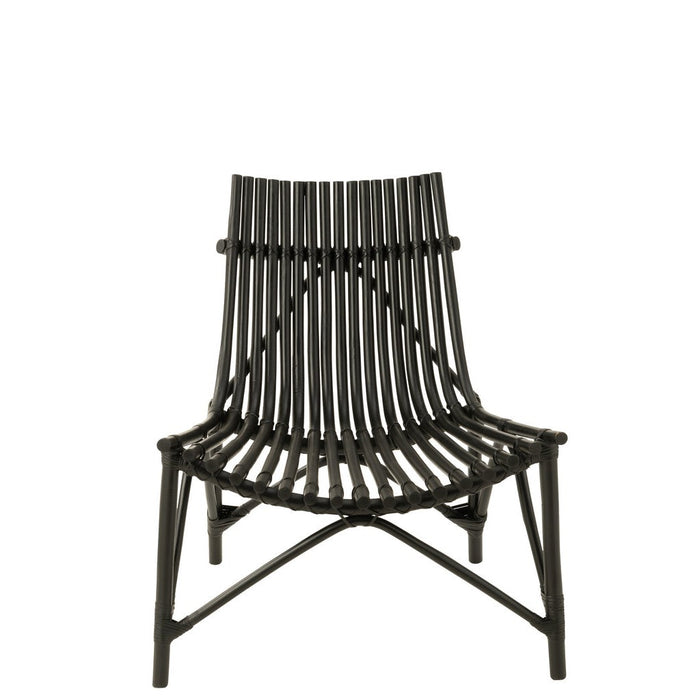 Fauteuil Zwart Rotan 80 cm 80x77x84 cm-Fauteuils-J-Line