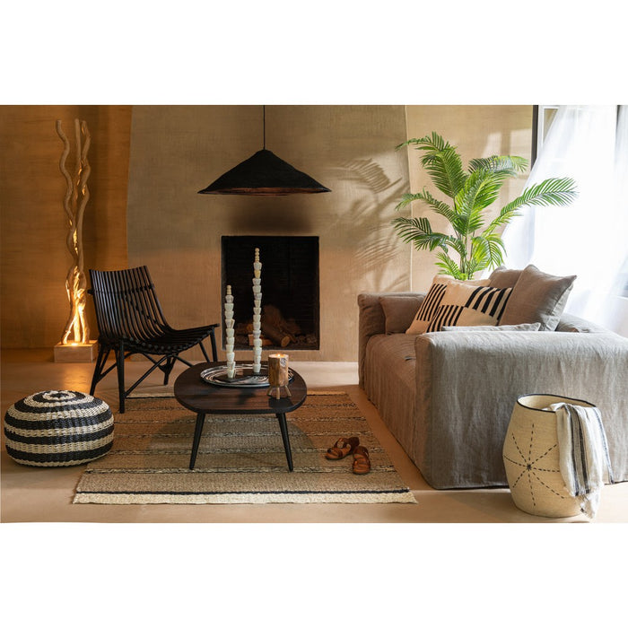 Fauteuil Zwart Rotan 80 cm-Fauteuils-J-Line