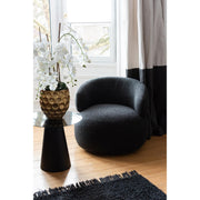 Fauteuil Zwart Schuim Rond 85 cm 85x82x72.5 cm-Fauteuils-J-Line