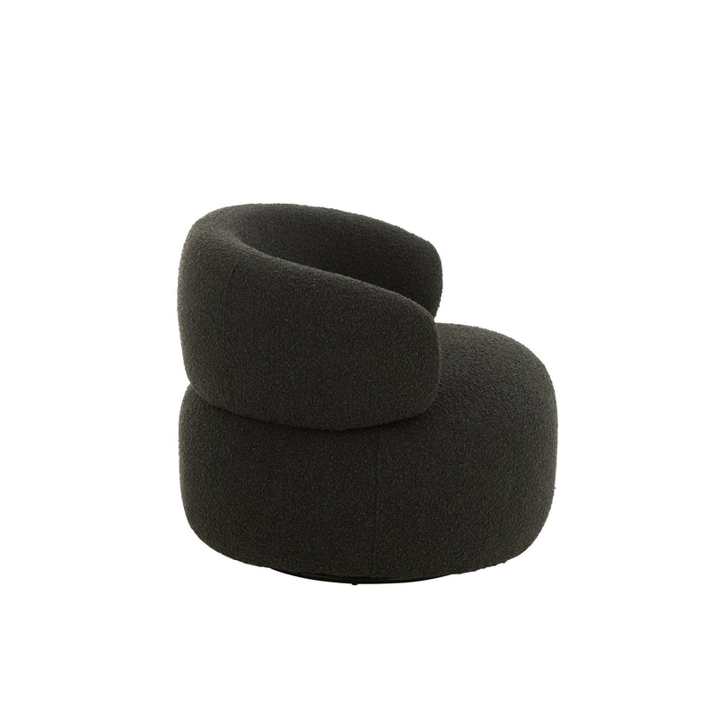 Fauteuil Zwart Schuim Rond 85 cm 85x82x72.5 cm-Fauteuils-J-Line