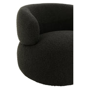 Fauteuil Zwart Schuim Rond 85 cm 85x82x72.5 cm-Fauteuils-J-Line