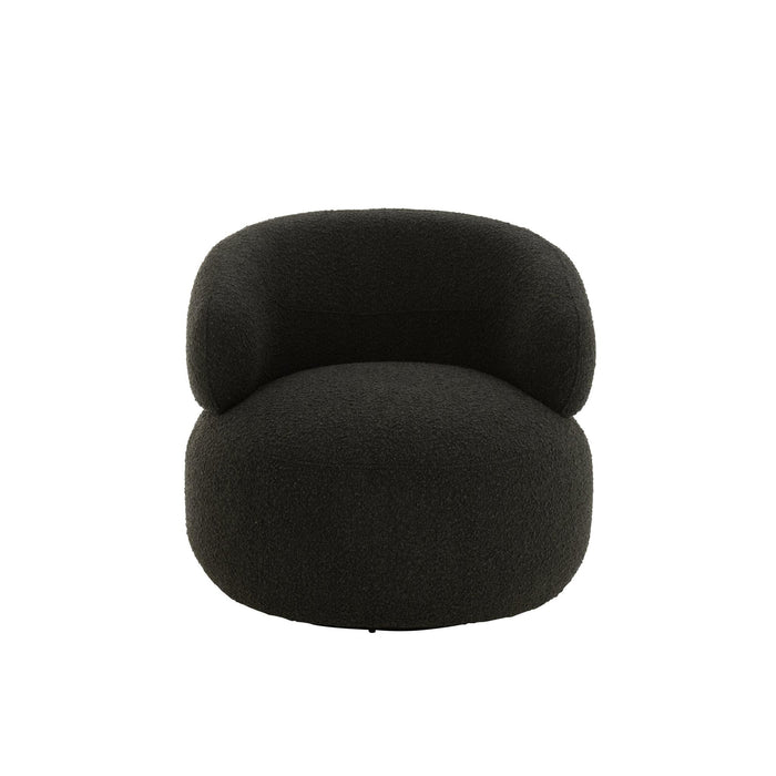 Fauteuil Zwart Schuim Rond 85 cm 85x82x72.5 cm-Fauteuils-J-Line