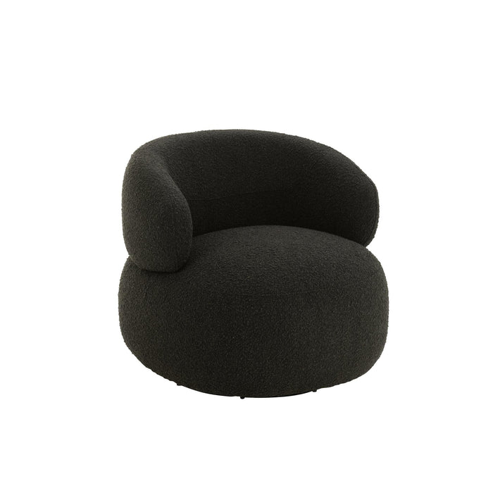 Fauteuil Zwart Schuim Rond 85 cm-Fauteuils-J-Line