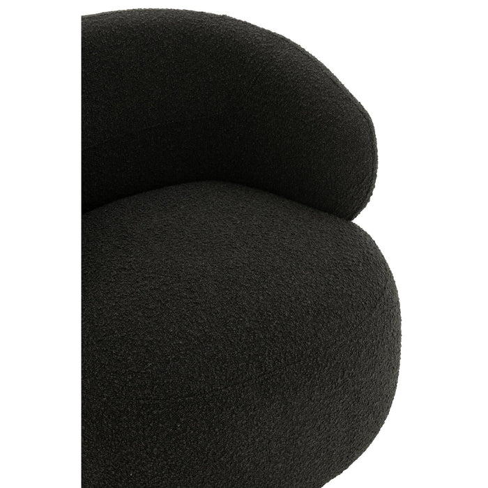 Fauteuil Zwart Schuim Rond 85 cm-Fauteuils-J-Line