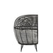 Fauteuil Zwart Staal Ovaal 110 cm 110x115x148 cm-Fauteuils-J-Line