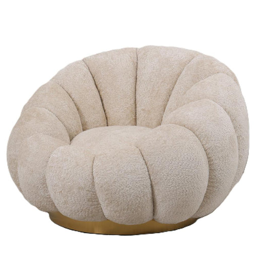 Fauteuils Daisy Fauteuil Crème Euphoria 2 Goud Base-Fauteuils-PTMD