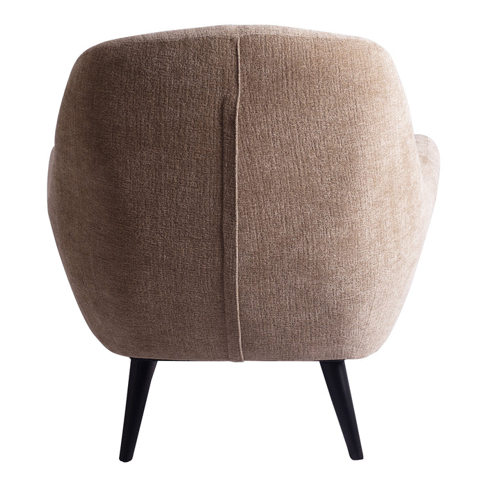 Fauteuils Donny Crème Fauteuil Zwart Houten-Fauteuils-PTMD