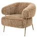 Fauteuils Hair Bruin Fauteuil Goud Metaal Base-Fauteuils-PTMD
