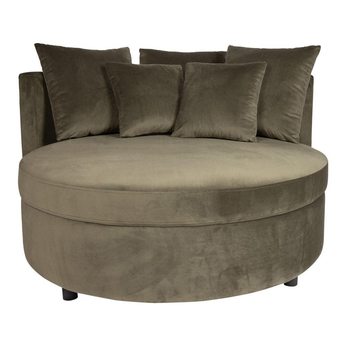 Fauteuils Lamp Fayen Fluweel Groen Fauteuil Half Rond KD-Fauteuils-PTMD