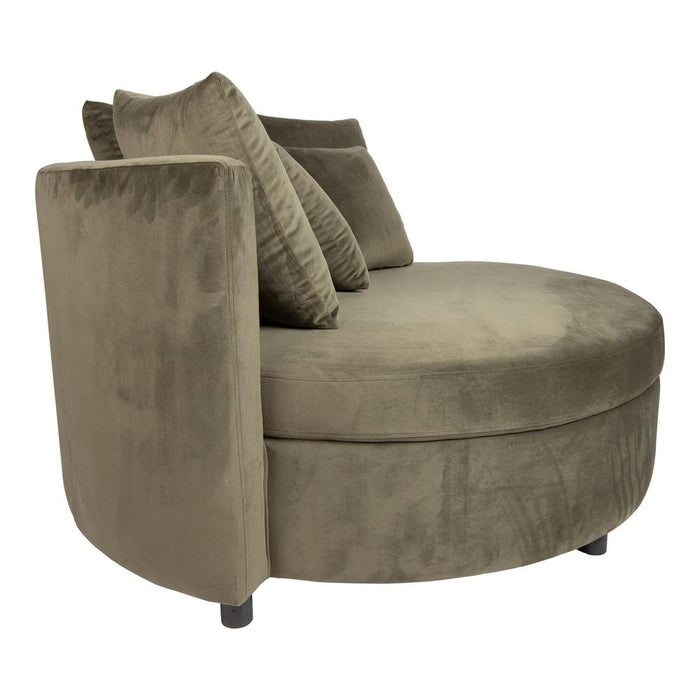Fauteuils Lamp Fayen Fluweel Groen Fauteuil Half Rond KD-Fauteuils-PTMD