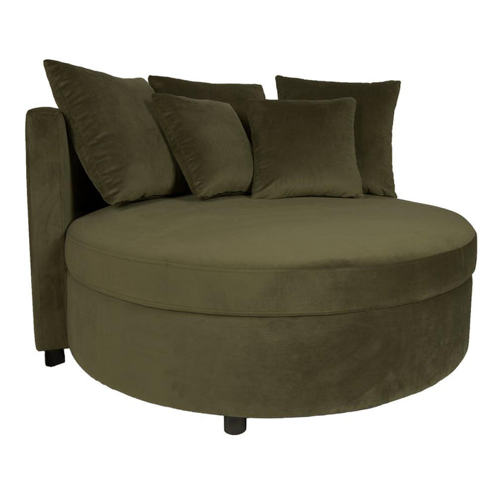 Fauteuils Lamp Fayen Fluweel Groen Fauteuil Half Rond KD-Fauteuils-PTMD