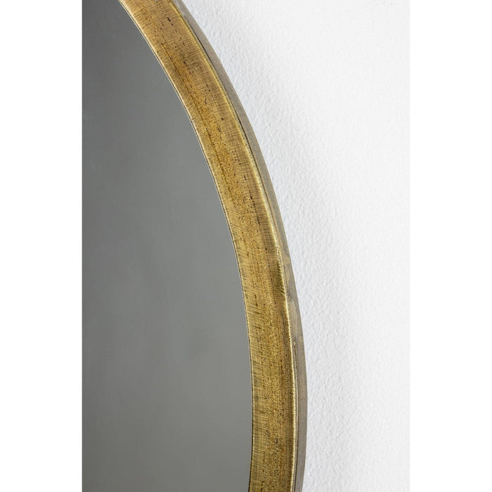 Feyza Spiegel Wandplank Rond Goud-Spiegels-Creating Home