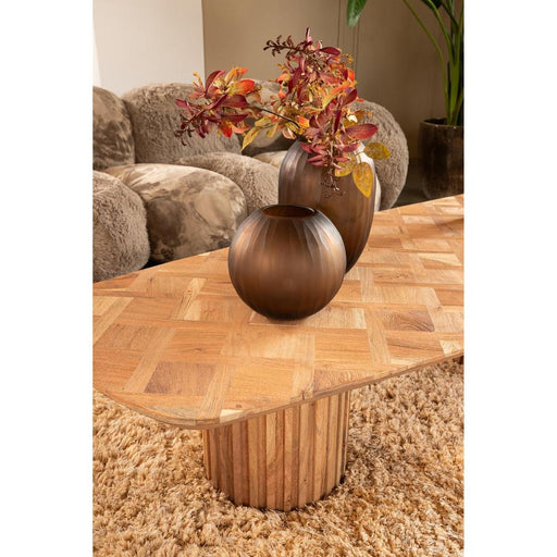 Fieron Naturel Houten Salontafel Double Rnd-Salontafels-PTMD