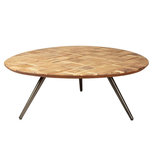 Fieron Naturel Houten Salontafel Organic Rond-Salontafels-PTMD