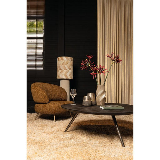 Fieron Zwart Houten Salontafel Organic Rond-Salontafels-PTMD