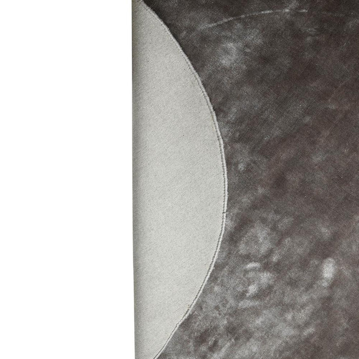 Flavia Grijs Viscose Handwoven Tapijt Rond S-Ronde vloerkleden-PTMD