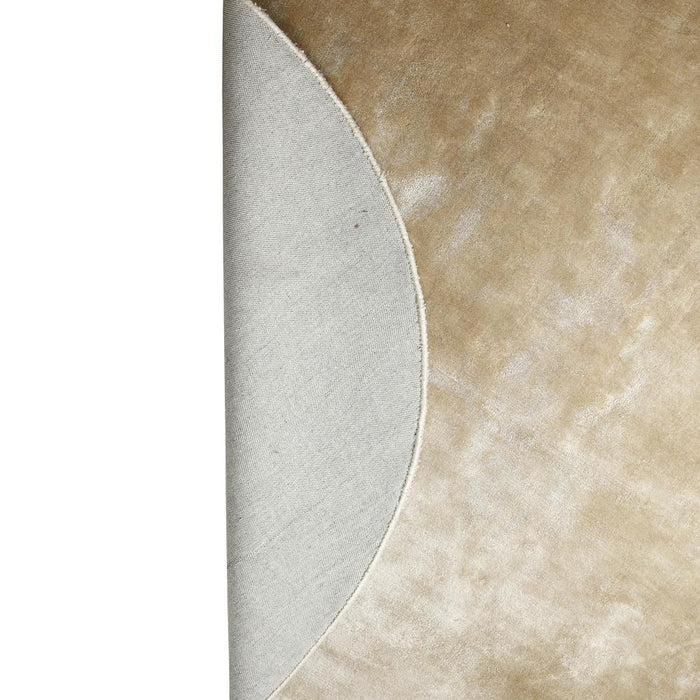 Flavia Taupe Viscose Handwoven Tapijt Rond S-Ronde vloerkleden-PTMD