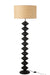 Floor Lamp Caterpillar Poplar Wood Black/Natural-Vloerlampen-J-Line