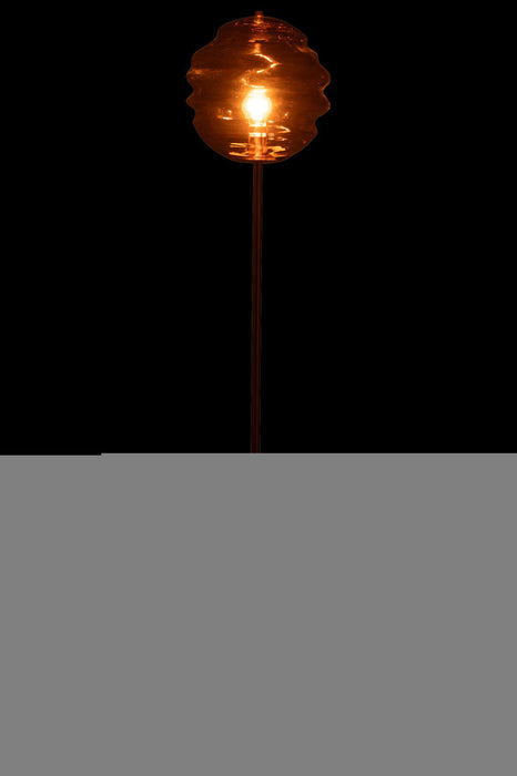 Floor Lamp Honeycomb Glass Brown-Vloerlampen-J-Line