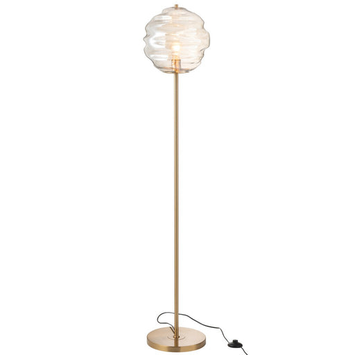 Floor Lamp Honeycomb Glass Light Cognac-Vloerlampen-J-Line