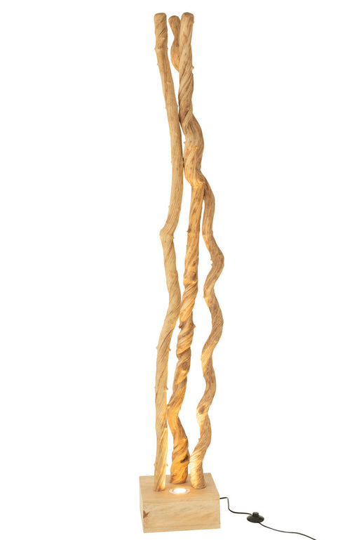 Floor Lamp Intertwined Branches Wood Natural-Vloerlampen-J-Line