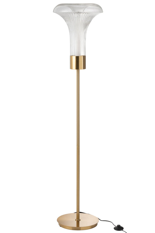 Floor Lamp Led Gold Metal/Glass Transparent-Vloerlampen-J-Line