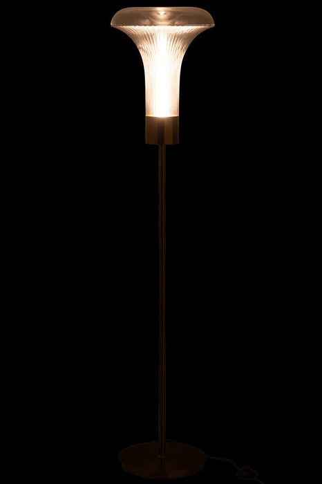 Floor Lamp Led Gold Metal/Glass Transparent-Vloerlampen-J-Line