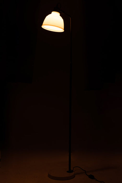 Floor Lamp Magali Steel/Glass White-Vloerlampen-J-Line