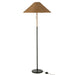 Floor Lamp Metal/Rattan Black/Natural-Vloerlampen-J-Line