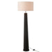 Floor Lamp Threaded Ailanthus Wood Black/Grey-Vloerlampen-J-Line