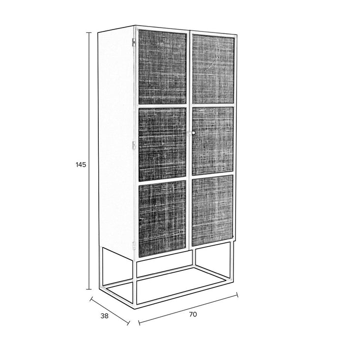 Guuji Kast Hoog 2Do-Opbergkasten-Creating Home