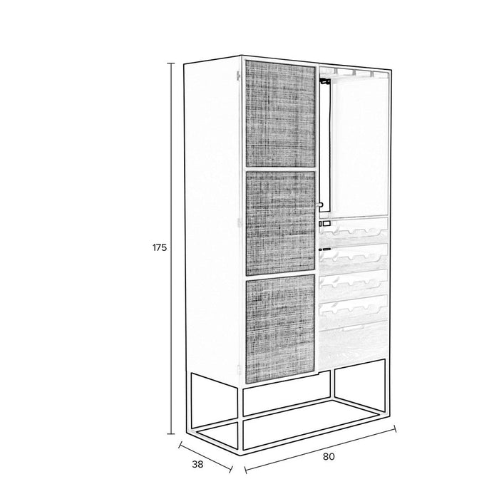 Guuji Wijnkast Hoog-Wijnkasten-Creating Home