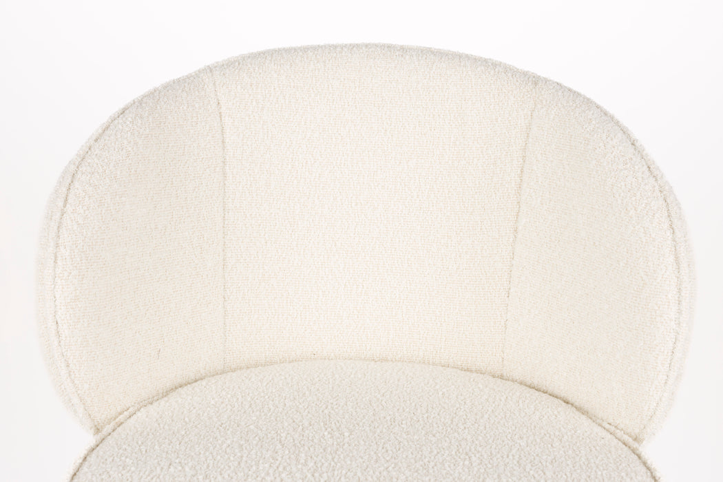 Barkruk Joa Barstool Polyester, Metaal Wit 75cm, sfeerbeeld 6