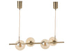 HANGLAMP YUKS 4 LAMPS STE GOLD-Hanglampen-J-Line