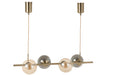 HANGLAMP YUKS 4 LAMPS STE GOLD-Hanglampen-J-Line