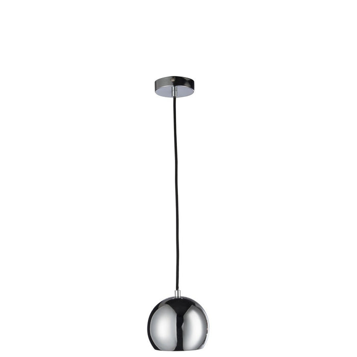 Hang Lamp Ball Metal Silver Small-Hanglampen-J-Line