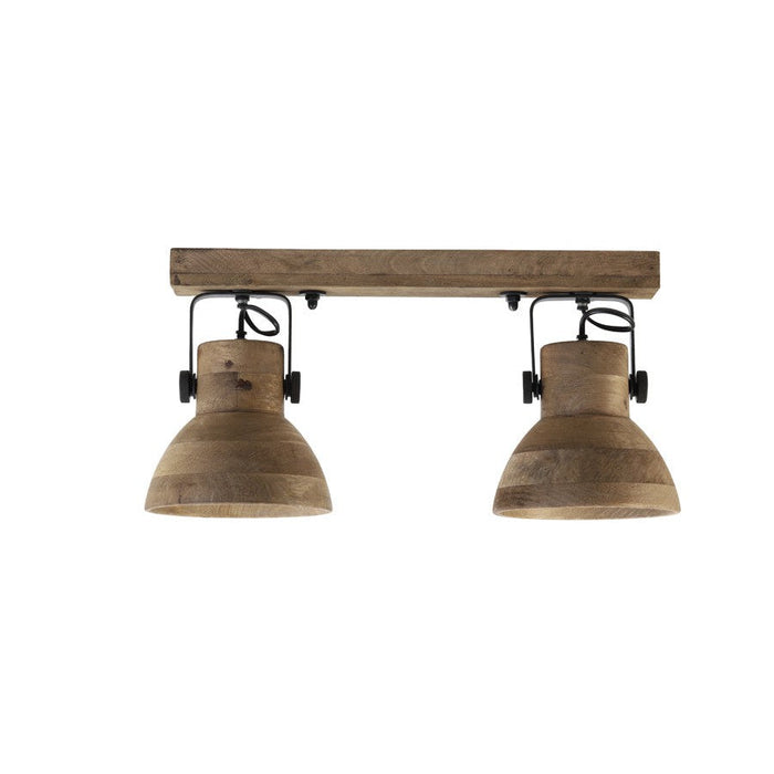 Hang-/wandlamp Ilanio - Hout - 50x17x25cm - 2L-Hanglampen-Light & Living