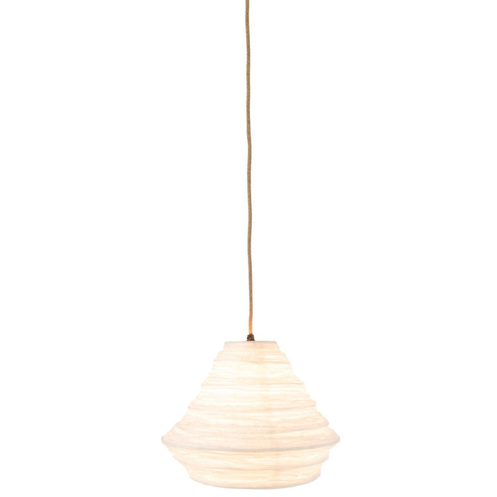 Hangende Lamp Nest Raffia Wit-Hanglampen-J-Line