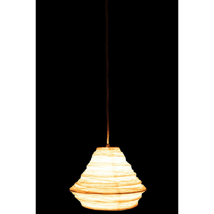 Hangende Lamp Nest Raffia Wit-Hanglampen-J-Line