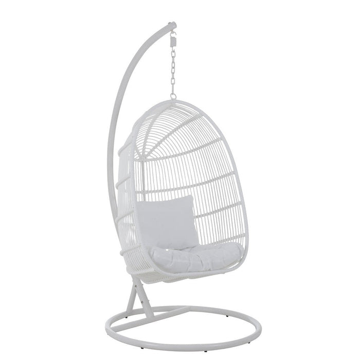 Hangende stoel Oval Steel Wit-Hangstoelen-J-Line