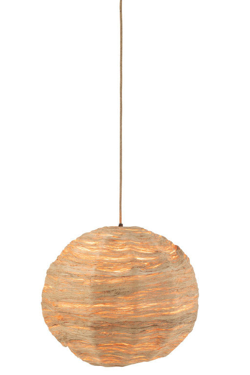 Hanging Lamp Ball Banana Leaf Natural Large-Hanglampen-J-Line