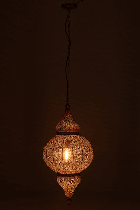 Hanging Lamp Bore Metal Gold Large-Hanglampen-J-Line