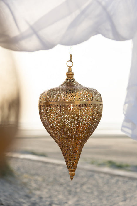 Hanging Lamp Drop Metal Gold Large-Hanglampen-J-Line