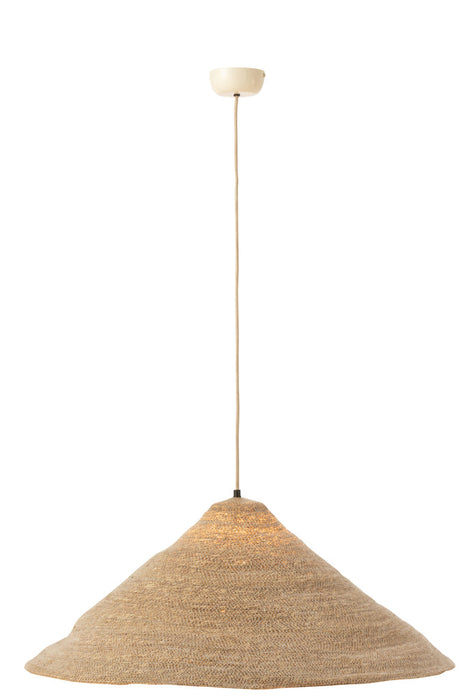 Hanging Lamp Hat Moonj Grass Light Natural Large-Hanglampen-J-Line