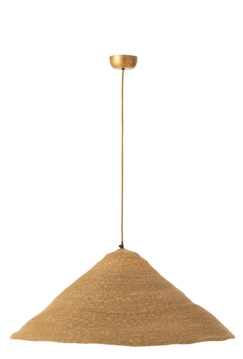 Hanging Lamp Hat Moonj Grass Natural Large-Hanglampen-J-Line