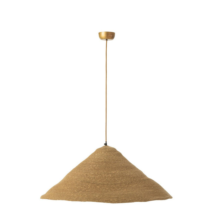 Hanging Lamp Hat Moonj Grass Natural Large-Hanglampen-J-Line