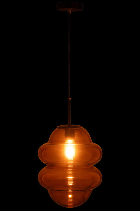 Hanging Lamp Honey Spoon Glass Brown-Hanglampen-J-Line