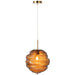 Hanging Lamp Honeycomb Glass Brown-Hanglampen-J-Line