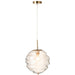 Hanging Lamp Honeycomb Glass Light Cognac-Hanglampen-J-Line