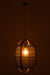 Hanging Lamp Ion Linen/Bamboo Black Small-Hanglampen-J-Line